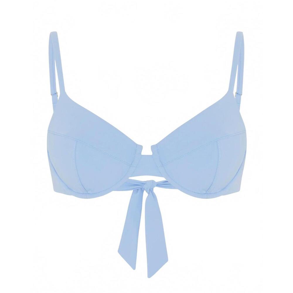 NEW EVARAE women's pippa bikini top in vista blue
